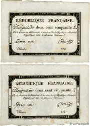 250 Livres Consécutifs FRANCE  1793 Ass.45a pr.NEUF