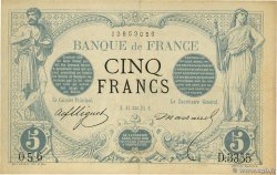 5 Francs NOIR FRANCIA  1874 F.01.25 SPL