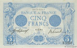 5 Francs BLEU FRANCIA  1912 F.02.12 EBC+