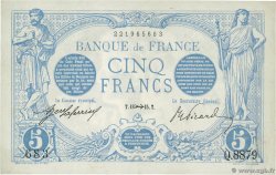 5 Francs BLEU FRANCIA  1915 F.02.33 q.SPL