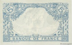 5 Francs BLEU FRANKREICH  1916 F.02.43 fST