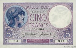 5 Francs FEMME CASQUÉE FRANKREICH  1917 F.03.01 fST