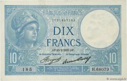 10 Francs MINERVE FRANKREICH  1937 F.06.18 fST