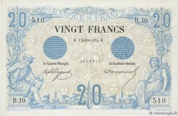20 Francs NOIR FRANKREICH  1874 F.09.01 VZ