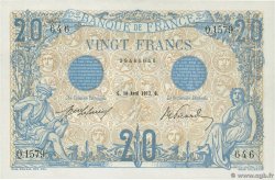 20 Francs BLEU FRANCIA  1912 F.10.02 FDC