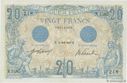 20 Francs BLEU FRANCE  1912 F.10.02 TTB