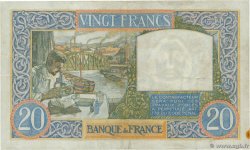 20 Francs TRAVAIL ET SCIENCE FRANKREICH  1940 F.12.05 fVZ