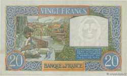20 Francs TRAVAIL ET SCIENCE FRANCE  1940 F.12.08 SUP+