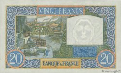 20 Francs TRAVAIL ET SCIENCE FRANCE  1941 F.12.14 XF+