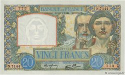 20 Francs TRAVAIL ET SCIENCE FRANCE  1942 F.12.21 pr.NEUF