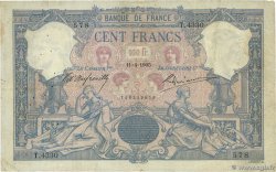 100 Francs BLEU ET ROSE FRANKREICH  1905 F.21.19 fS