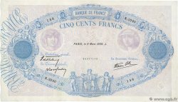 500 Francs BLEU ET ROSE modifié FRANCIA  1939 F.31.26 MBC+