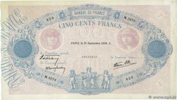 500 Francs BLEU ET ROSE modifié FRANCE  1939 F.31.40 XF