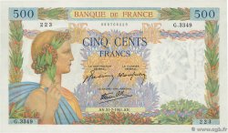 500 Francs LA PAIX FRANCE  1941 F.32.20 UNC-