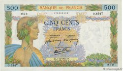 500 Francs LA PAIX FRANCIA  1942 F.32.41 SC+