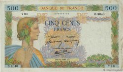 500 Francs LA PAIX FRANCE  1944 F.32.46 F+