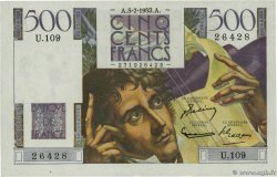 500 Francs CHATEAUBRIAND Fauté FRANCIA  1952 F.34.09 EBC