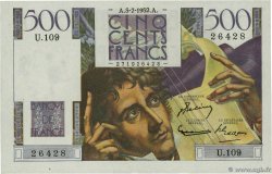 500 Francs CHATEAUBRIAND Fauté FRANCE  1952 F.34.09 SUP