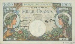 1000 Francs COMMERCE ET INDUSTRIE FRANCE  1944 F.39.09 SUP+