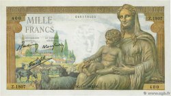 1000 Francs DÉESSE DÉMÉTER FRANCE  1942 F.40.10 UNC