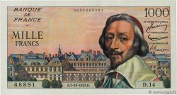 1000 Francs RICHELIEU FRANCIA  1953 F.42.03 EBC