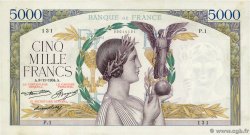 5000 Francs VICTOIRE Petit numéro FRANKREICH  1934 F.44.01 fVZ