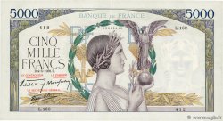 5000 Francs VICTOIRE Impression à plat FRANKREICH  1939 F.46.05 VZ