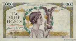 5000 Francs VICTOIRE Impression à plat FRANKREICH  1944 F.46.50 SS