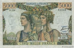 5000 Francs TERRE ET MER FRANKREICH  1953 F.48.08 SS