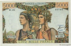 5000 Francs TERRE ET MER FRANKREICH  1956 F.48.11 fST