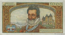 5000 Francs HENRI IV FRANCE  1957 F.49.02 VF