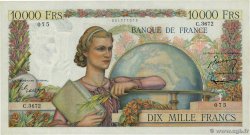 10000 Francs GÉNIE FRANÇAIS FRANKREICH  1952 F.50.62 fVZ
