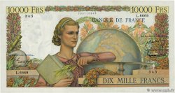 10000 Francs GÉNIE FRANÇAIS FRANKREICH  1954 F.50.70 VZ