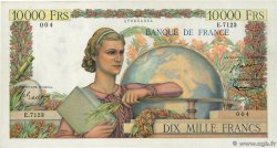 10000 Francs GÉNIE FRANÇAIS FRANKREICH  1954 F.50.71 VZ