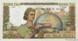 10000 Francs GÉNIE FRANÇAIS FRANKREICH  1956 F.50.78 VZ