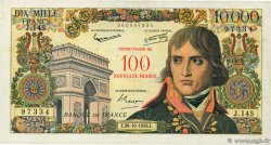 100 NF sur 10000 Francs BONAPARTE FRANCE  1958 F.55.01 VF-