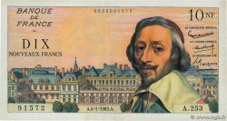 10 Nouveaux Francs RICHELIEU FRANCE  1963 F.57.22 XF