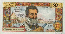 50 Nouveaux Francs HENRI IV FRANCE  1959 F.58.03 XF