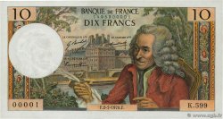 10 Francs VOLTAIRE Numéro spécial FRANCIA  1970 F.62.45 q.FDC