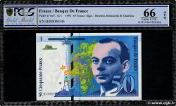 50 Francs SAINT-EXUPÉRY Petit numéro FRANCE  1992 F.72.01aH NEUF