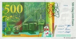 500 Francs PIERRE ET MARIE CURIE Symbole décalé Fauté FRANCE  1994 F.76f1.01 NEUF