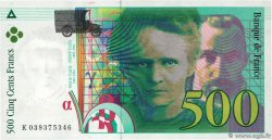 500 Francs PIERRE ET MARIE CURIE Sans STRAP Fauté FRANKREICH  1998 F.76f4.04 VZ+