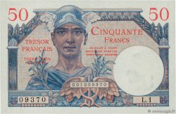 50 Francs TRÉSOR FRANÇAIS FRANCIA  1947 VF.31.01 q.FDC