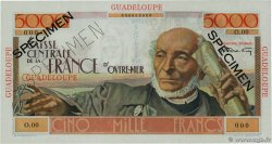 5000 Francs Schoelcher Spécimen GUADELOUPE  1952 P.38s UNC-