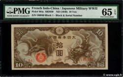 10 Yen FRANZÖSISCHE-INDOCHINA  1940 P.M4a ST