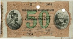 50 Lires Annulé ITALIEN  1874 PS.927 fVZ