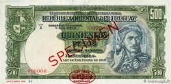 500 Pesos Spécimen URUGUAY  1939 P.040as