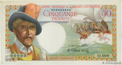 50 Francs Belain d Esnambuc Épreuve AFRIQUE ÉQUATORIALE FRANÇAISE  1946 P.23p