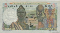 5 Francs AFRIQUE OCCIDENTALE FRANÇAISE (1895-1958)  1951 P.36