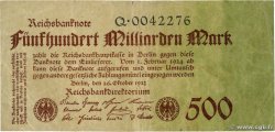 500 Milliard Mark ALEMANIA  1923 P.127 MBC